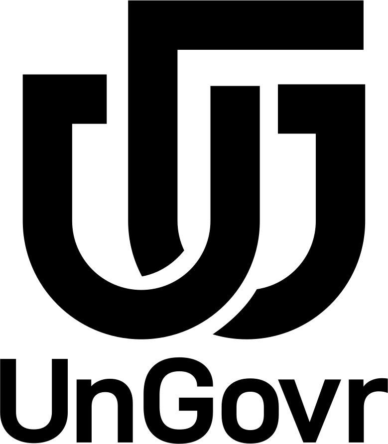 UnGovr full logo drawn entirely in black, on a light background