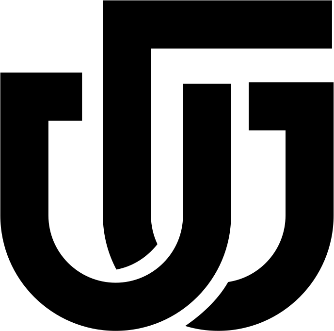 UnGovr monogram drawn entirely in black, on a light background