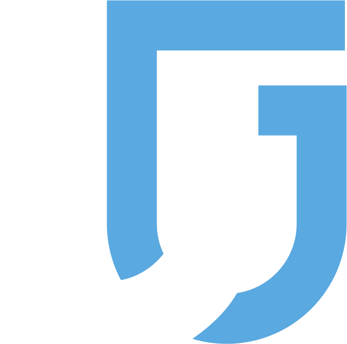 UnGovr monogram in white and light blue, on a dark navy background